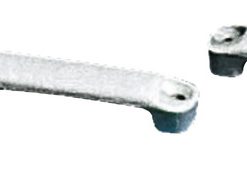 Correa plana de nailon blanco.