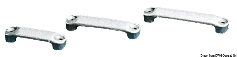 Correa plana de nailon blanco.