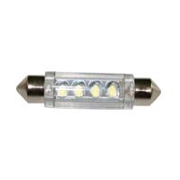 Bombilla 12v led t11 41mm blanco 4 leds