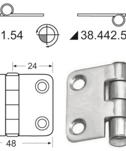 Bisagras de 2 mm de espesor.