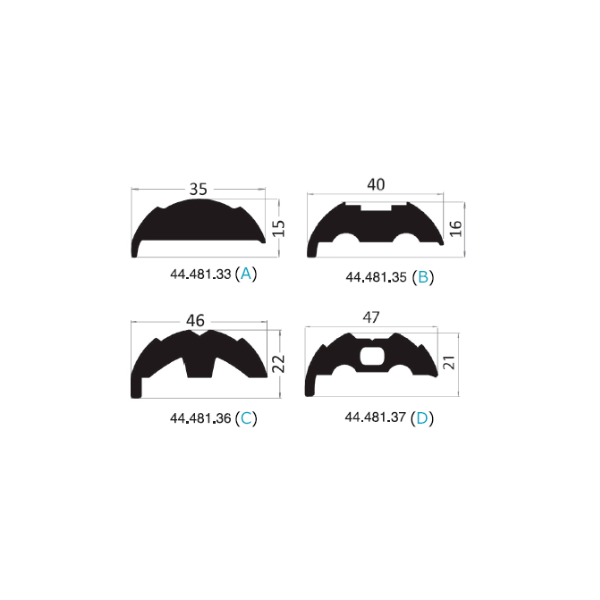 Base cinton PVC Blanco para Perfil Curvado - Imagen 3